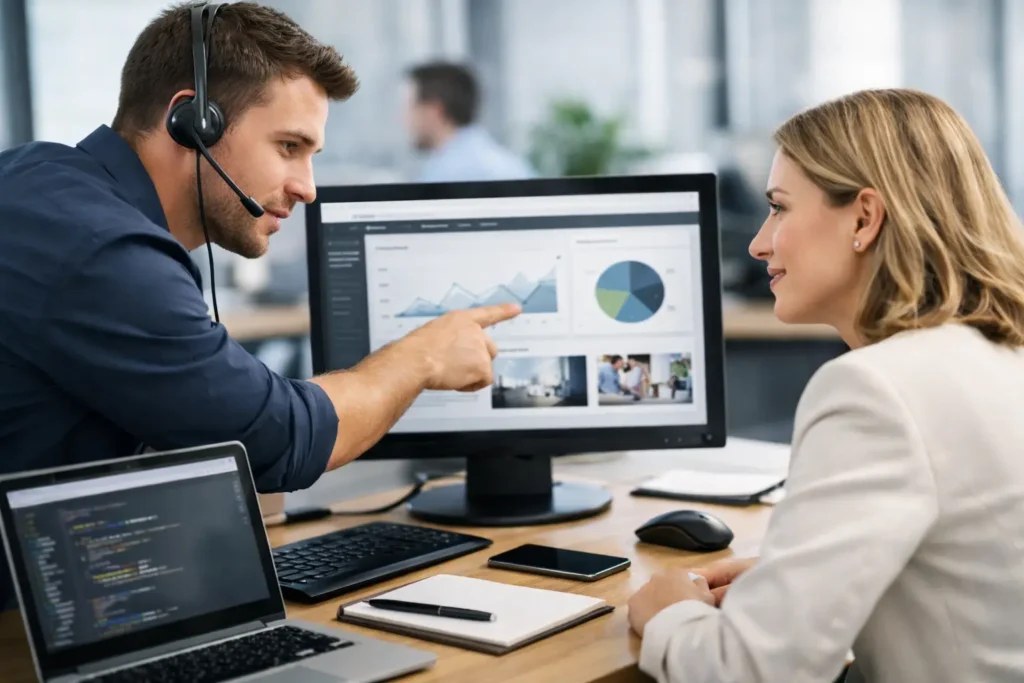 Suporte técnico para site empresarial