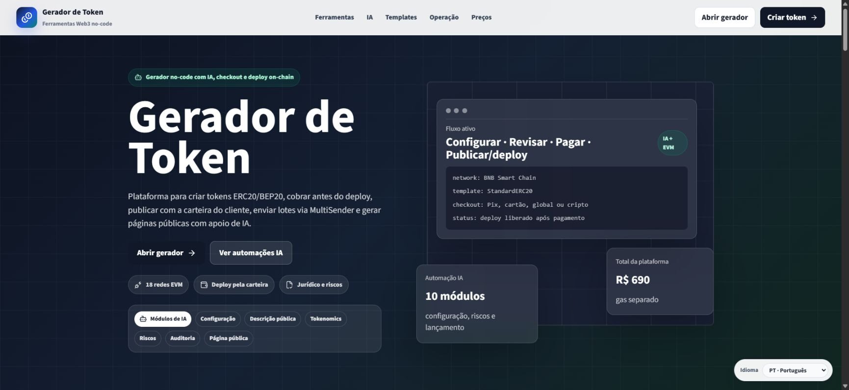 Gerador de Tokens
